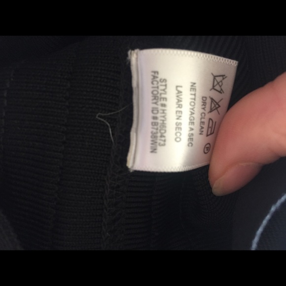 Herve Leger Black Off-White Strapless Dress - Picture 5 of 5